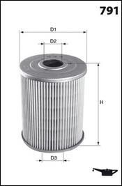 Фільтр оливи (аналог 92121E/E39H D119) - (42491185, 42535049, 42563320) MECAFILTER EHY8201