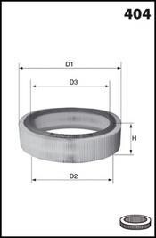 Фільтр повітря OEM Renault (аналогWA6457/LX317) - (33436791, 7701034872, 7700724875) MECAFILTER EL3414