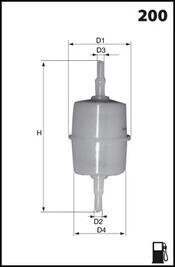 Фільтр палива OEM Renault (аналогWF8127/KL15o.F.) - (532281, 13322999000, 2084258) MECAFILTER ELE1990