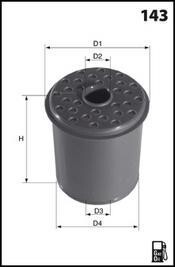 Фільтр палива OEM Renault (аналогWF8167/KX75D) - (190645, 7701204497, 8671002064) MECAFILTER ELG5227