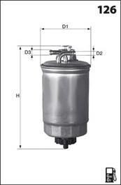 Паливний фільтр - (6K0124701G, 6K0127401G, 6K0127401H) MECAFILTER ELG5240