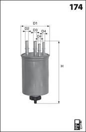 Топливный фильтр - (lr010075, lr007311, wjn500025) MECAFILTER ELG5331