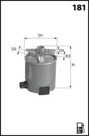 Топливный фильтр - (16400EC00A, 16400EC00C) MECAFILTER ELG5357