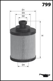 Фільтр оливи (аналогWL7464/OX553D) - (1109CJ, 1651068L10000, 1651079J60) MECAFILTER ELH4390 (фото 1)