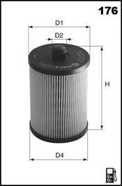 Фільтр оливи (аналогWL7506/OX968D) - (1520900Q0F, 152095084R10, 152095084R) MECAFILTER ELH4443 (фото 1)