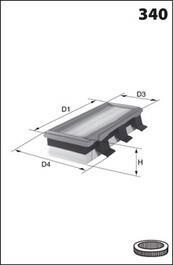 Повітряний фільтр - MECAFILTER ELP3726