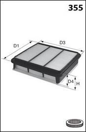 Фільтр повітря (аналогWA9589/LX2834) - (1500A358, X1500A098, 8973692930) MECAFILTER ELP9212