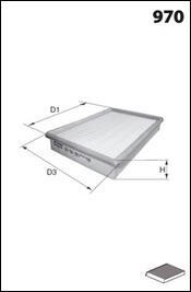 Фільтр салону (аналог93135E/LA148) - (20489245, 21758906, 5021107651) MECAFILTER ELR7501