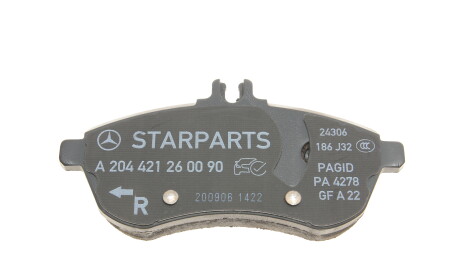 Фото 2 - Тормозные колодки MERCEDES-BENZ 000420100590