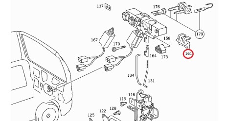 Ручка дверей Mercedes - MERCEDES-BENZ 0007430372