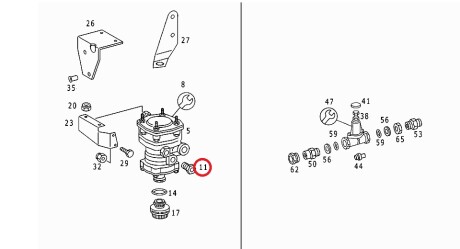Болт (M22x1.5) - ((0009974834, 0009978134, 81981836115, 2V5607313)) MERCEDES-BENZ 0009978134