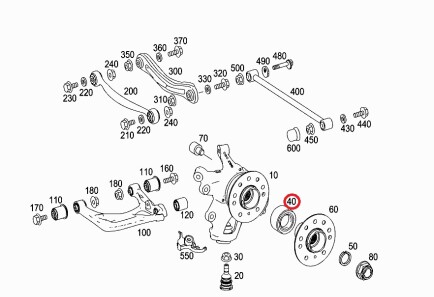 Підшипник Mercedes - (1649810106, 1649810406, A1649810106) MERCEDES-BENZ 1649810406