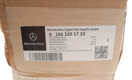 Фото 2 - Стійка амортизатору (амортизатор) MERCEDES-BENZ 1663201730