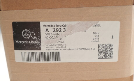 Фото 2 - Стійка амортизатору (амортизатор) MERCEDES-BENZ 2923200130
