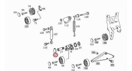 Фото 2 - Ролик ремня приводного MERCEDES-BENZ 6062020022