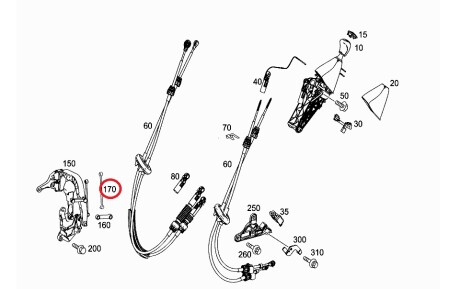 Тяга куліси КПП Mercedes - MERCEDES-BENZ 6392670117