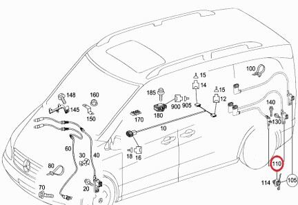 Комплект проводки, ізольований, тип ввг, зі зєднувальними деталями Mercedes - MERCEDES-BENZ 6394409834