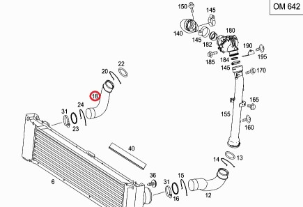 Патрубок MERCEDES - MERCEDES-BENZ 6395281982