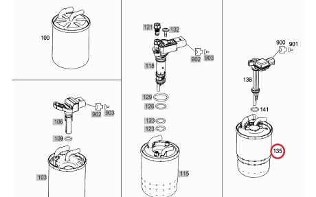 Паливний фільтр - (6460920601, 6420900152, 6420900452) MERCEDES-BENZ 6420920101