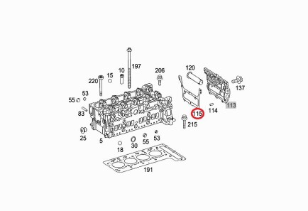 Прокладка крышки (задней) ГБЦ MB OM651 - (13520HG00A, 13520HG00B, 65089269AA) MERCEDES-BENZ 6510961480