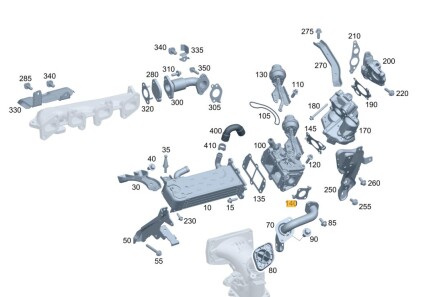 Прокладка - (6511400860, 6511420480, 6511421380) MERCEDES-BENZ 6511420480