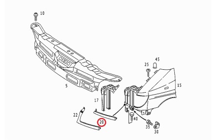 Накладка Mercedes - (a9016370240) MERCEDES-BENZ 9016370240