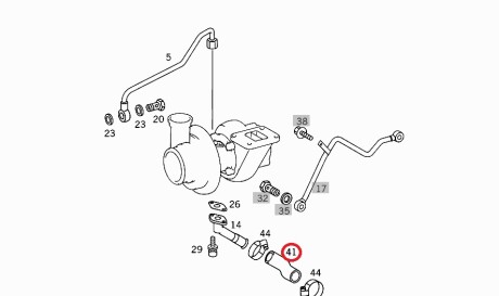 Патрубок системи охолодження Mercedes - MERCEDES-BENZ 9049970282