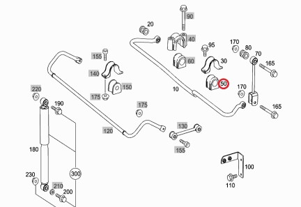 Опора, стабилизатор - (9063261940S1, 9063262181, 9063262181S1) MERCEDES-BENZ 9063262181