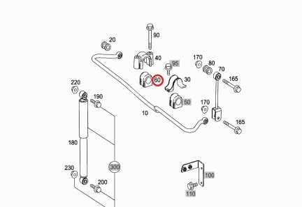 Втулка стабiлiзатора Mercedes - MERCEDES-BENZ 9063262681