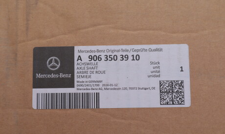 Фото 2 - Підшипник маточини MERCEDES-BENZ 9063503910