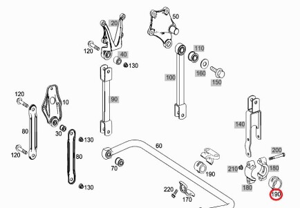 Втулка стабiлiзатора Mercedes - ((9703231285)) MERCEDES-BENZ 9703231285