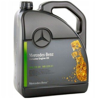 Моторна олива MB 229.51 5W-30, 5 л (A000989940213/A000989940213ALEE/A000989690613) - MERCEDES-BENZ A000989220713FBDE (фото 1)