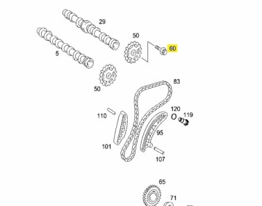 Болт металевий - MERCEDES-BENZ N000000005884