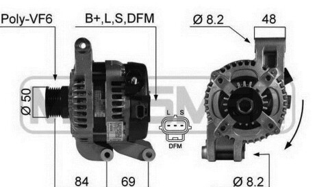 Генератор - (3M5T10300VC, 3M5T10300VD) Messmer 210328