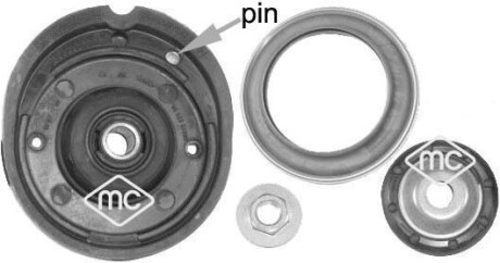 Ремкомплект опори амортизатора перед Citroen C2, C3 (02-) - (503196) Metalcaucho 05876