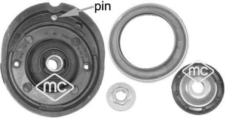 Ремкомплект опори амортизатора перед Citroen C2, C3 (03-) - Metalcaucho 05877