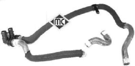 Патрубок системы отопления Citroen Berlingo, Xsara/Peugeot Partner 1.9D (02-) - Metalcaucho 08555