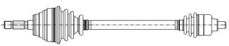 Приводной вал - (8201353622SK1, 8201353622, 8201187716SK1) Metelli 17-0787