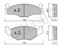 Комплект тормозных колодок, дисковый тормоз - Metelli 22-0045-2 (фото 1)