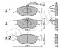 Комплект тормозных колодок, дисковый тормоз - (71753041, 71753042, 71770952) Metelli 22-0082-0 (фото 1)