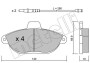 Комплект гальмівних колодок (дискових) - (1617250580, 425125, 425126) Metelli 22-0105-0 (фото 1)