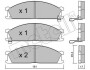 Комплект тормозных колодок, дисковый тормоз - (26296AA051, 26296AA050, 4100010G08) Metelli 22-0107-1 (фото 1)