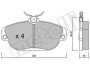 Комплект тормозных колодок, дисковый тормоз - (2717379, 271979, 271737) Metelli 22-0132-0 (фото 1)