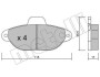 Комплект тормозных колодок, дисковый тормоз - (5892737, 71737179, 71769056) Metelli 22-0159-1 (фото 1)