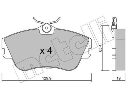 Комплект гальмівних колодок (дискових) - (701698151E) Metelli 22-0164-0