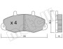 Комплект тормозных колодок, дисковый тормоз - (1301589, 5028763, 6197738) Metelli 22-0194-0 (фото 2)