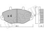 Комплект тормозных колодок, дисковый тормоз - (1301592, 5028764, 6197739) Metelli 22-0195-0 (фото 1)