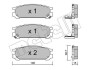 Комплект тормозных колодок, дисковый тормоз - (26296AA061, 26296AA062, 26296AA080) Metelli 22-0204-0 (фото 1)