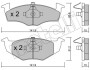 Комплект тормозных колодок, дисковый тормоз - (140698151B, 1H0698151B) Metelli 22-0206-2 (фото 2)