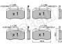 Комплект тормозных колодок, дисковый тормоз - (425195, 425219, 425251) Metelli 22-0251-1 (фото 1)